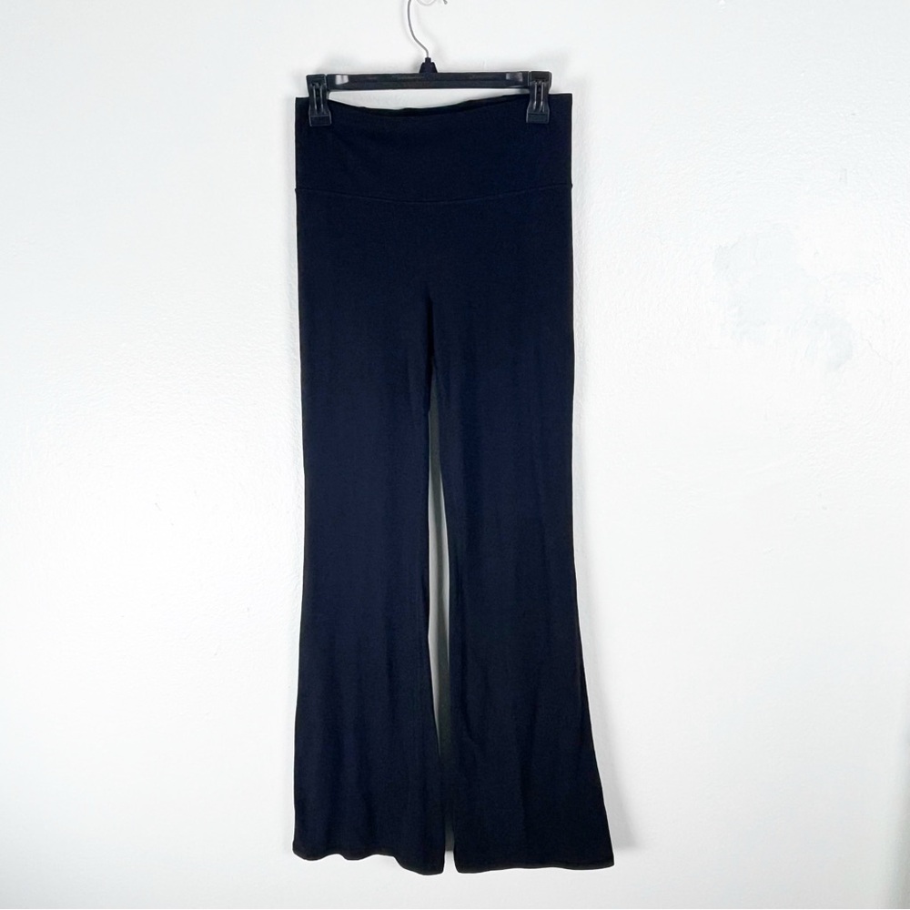 ATHLETA Black Elation High Rise Flare Pants Size 12 Tall Yoga Gym Workout Casual